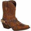 Durango Crush by Women's Brown Ventilated Shortie Boot, BOMBER BROWN, M, Size 9.5 DRD0375